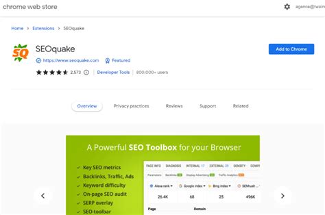 seoquake safari extension